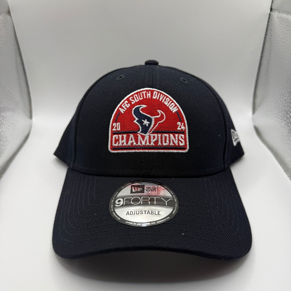 New Era 9FORTY Houston Texans AFC South Division Champions Hat Navy Blue NFL Cap